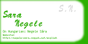 sara negele business card